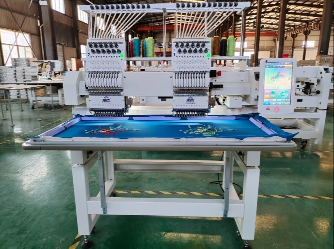 Doublehead needle machine